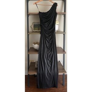 Tadashi Shoji Draped One Shoulder Dress, Size Small Prom Party Formal Event